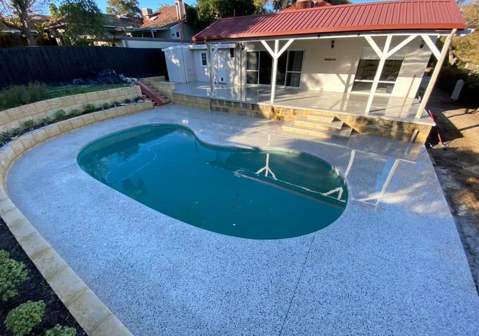 Honed concrete in East freo